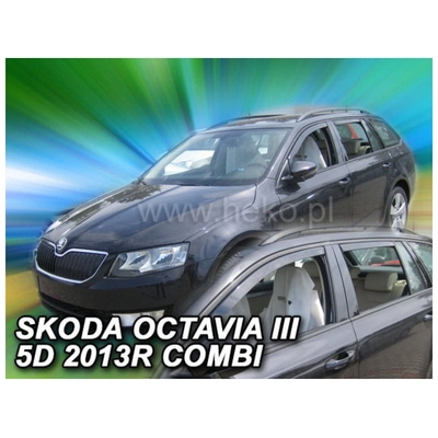 SKODA OCTAVIA III 5D COMBI 2013-2020 ΣΕΤ ΑΝΕΜΟΘΡΑΥΣΤΕΣ ΑΥΤΟΚΙΝΗΤΟΥ ΑΠΟ ΕΥΚΑΜΠΤΟ ΦΙΜΕ ΠΛΑΣΤΙΚΟ HEKO - 4 ΤΕΜ.