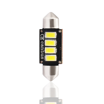 ΛΑΜΠΑΚΙΑ ΠΛΑΦΟΝΙΕΡΑΣ C5W/C10W 12V 2W SV8,5 36mm CAN-BUS+RADIATOR LED 4xSMD5730 PREMIUM ΛΕΥΚΟ 1ΤΕΜ.