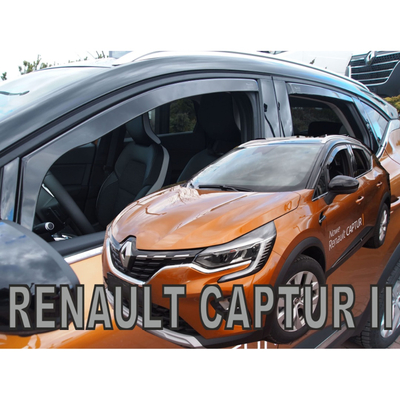 RENAULT CAPTUR 5D 2019+ ΣΕΤ ΑΝΕΜΟΘΡΑΥΣΤΕΣ ΑΥΤΟΚΙΝΗΤΟΥ ΑΠΟ ΕΥΚΑΜΠΤΟ ΦΙΜΕ ΠΛΑΣΤΙΚΟ HEKO - 4 ΤΕΜ.