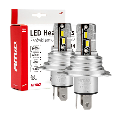 ΛΑΜΠΕΣ LED H4 H-SERIES 9>18V 42W 6500K 3600lm +200% CSP LED  ΑMiO - 2 TEM.