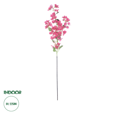 GloboStar® Artificial Garden BOUGAUVILLEA BRANCH 20649 Τεχνητό Διακοσμητικό Κλαδί Μπουκανβίλιας Φουξ Y115cm