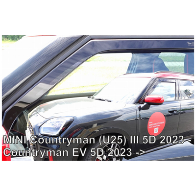 ΑΝΕΜΟΘΡΑΥΣΤΕΣ ΓΙΑ MINI COUNTRYMAN U25 5D 2023+ / COUNTRYMAN EV 5D 2023+ - ΣΕΤ ΑΥΤΟΚΙΝΗΤΟΥ ΑΠΟ ΕΥΚΑΜΠΤΟ ΦΙΜΕ ΠΛΑΣΤΙΚΟ HEKO - 4 ΤΕΜ