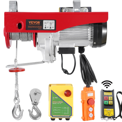 VEVOR Electric Hoist Crane Winch 2200 lbs 328 ft Wireless &amp; 14 ft Wired Remote | VEVOR GR