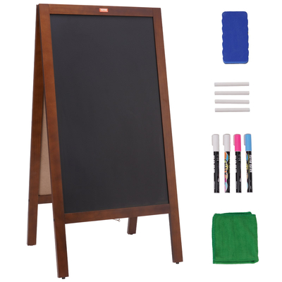 Επιγραφή VEVOR A Frame Chalkboard, επιγραφές διπλής όψης στο πεζοδρόμιο, ανεξάρτητη vintage ξύλινη σανίδα κιμωλίας με κιμωλίες &amp; μαγνητική γόμα, ρουστίκ καφέ σάντουιτς εξωτερικού χώρου, 20&quot;x40&quot;, Γάμος στο σπίτι κουζίνας