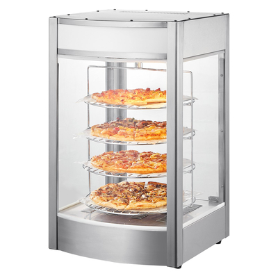 VEVOR Food Warmer Display for 14&quot; Pizza, 4-Tier Commercial Pizza Warmer Electric