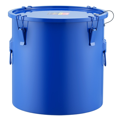 Κάδος λαδιού φριτέζας VEVOR, 8 Gal Oil Disposal Caddy Carbon Steel Κάδος λαδιού φριτέζας με επίστρωση από σκουριά, Δοχείο μεταφοράς λαδιού με καπάκι, κλιπ κλειδώματος, σακούλα φίλτρου για φιλτράρισμα ζεστού μαγειρικού λαδιού, μπλε