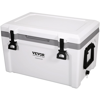 Φορητό ψυγείο VEVOR Insulated, 52 qt, Χωράει 50 δοχεία, Σκληρός ψύκτης συγκράτησης πάγου με λαβή βαρέως τύπου, Κουτί μεσημεριανού γεύματος πάγου για κάμπινγκ, παραλία, πικνίκ, ταξίδια, εξωτερικό χώρο, διατηρεί τον πάγο για έως και 6 ημέρες