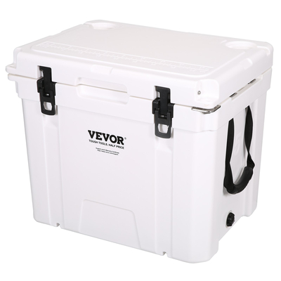 Φορητό ψυγείο VEVOR Insulated, 45 qt, Χωράει 45 δοχεία, Σκληρός ψύκτης συγκράτησης πάγου με λαβή βαρέως τύπου, κουτί μεσημεριανού γεύματος πάγου για κάμπινγκ, παραλία, πικνίκ, ταξίδια, εξωτερικούς χώρους, διατηρεί τον πάγο έως και 6 ημέρες