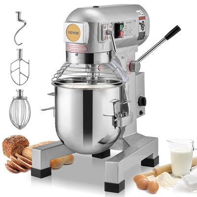 VEVOR Commercial Food Mixer 18.7L 3-Speed ​​Stand Dough Mixer 1100W for Restaurant