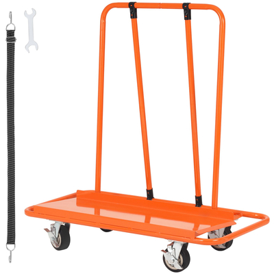 Καρότσι VEVOR Drywall Cart, 3000 LBS Panel Dolly Cart με 45,28&quot; x 21,8&quot; Τράπουλο και 5&quot; περιστρεφόμενους τροχούς, βαρέως τύπου καρότσι φύλλου γυψοσανίδας, πάνελ τοίχου χειρισμού, λαμαρίνα, ξυλεία, για γκαράζ, σπίτι, αποθήκη