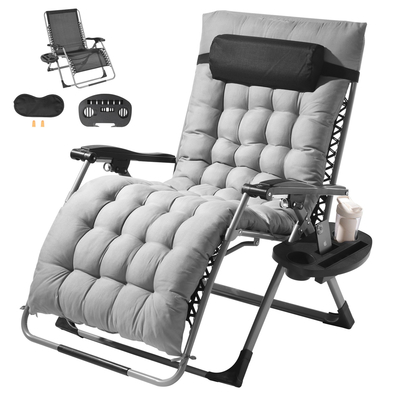 VEVOR Zero Gravity Chair 33&quot; Zero Gravity Recliner Lounge Chair Indoor &amp; Outdoor