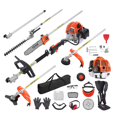 VEVOR 6-σε-1 Πολυλειτουργικά εργαλεία κοπής Gas Hedge Trimmer 52CC Weed Eater