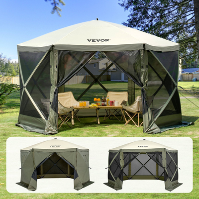 VEVOR Pop-up Gazebo Tent Pop-Up Screen Σκηνή 6 όψεων με κουβούκλιο Πράσινο καταφύγιο