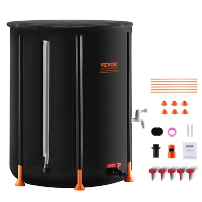 VEVOR Πτυσσόμενο Rain Barrel 53 Gal Rain Catcher με Spigots και κιτ υπερχείλισης