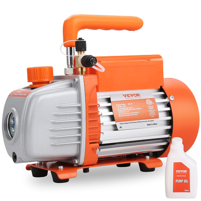 Αντλία κενού VEVOR 1/5 HP Single Stage Pump, 3,5 CFM, 220-240V AC Conditioner Conditioner Vacuum Pump, 1/4&quot; SAE Male 1/2&quot; ACME αρσενική είσοδος, για επισκευή HVAC, συντήρηση ψύξης, απαέρωση ρητίνης