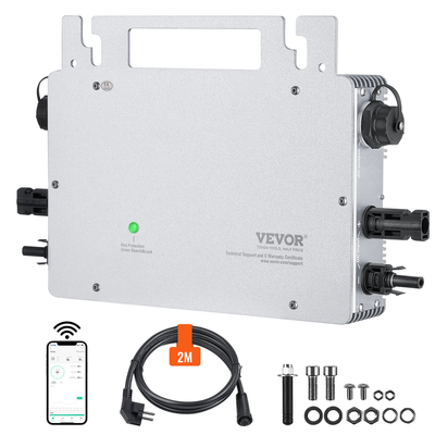 VEVOR Solar Grid Tie Micro Inverter 600W Αδιάβροχο IP67, Solar Micro Inverter Remote Monitoring μέσω εφαρμογής και WIFI