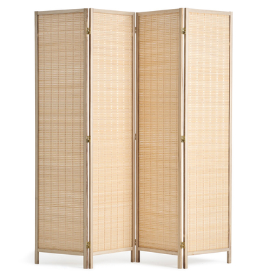 VEVOR 4 Panel Room Divider Bamboo Hand-woven Πτυσσόμενες Οθόνες Privacy Natural