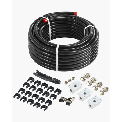 VEVOR Air Compressor Line Kit 3/4&#039;&#039; x 100FT PU Air Compressor Line System Black