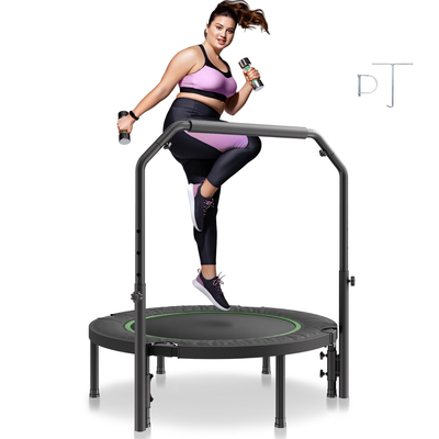 VEVOR 40&quot; Πτυσσόμενο Mini Fitness Trampoline Adults Exercise Rebounder with Handle