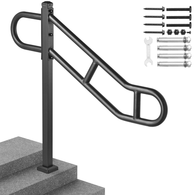 Κιγκλίδωμα VEVOR Single Post for Outdoor 1-3 Βήμα 40,5&quot; κουπαστής σκάλας για δάπεδο