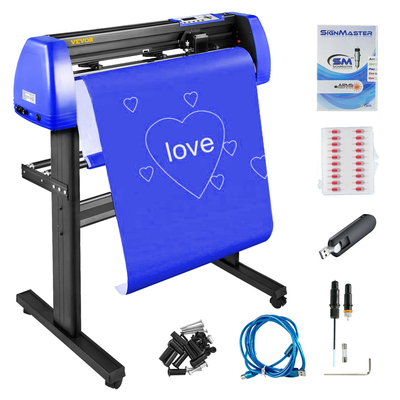 VEVOR Vinyl Cutter 720mm Vinyl Cutter Machine Maximum Paper Feed 28inch Vinyl Plotter Cutter Machine με στιβαρή βάση δαπέδου ρυθμιζόμενη δύναμη και ταχύτητα για την κατασκευή επιγραφών Vinyl Plotter