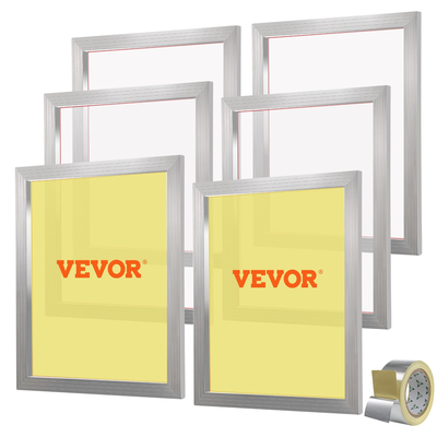 VEVOR Screen Printing Kit Μεταξωτό Πλαίσιο Μεταξοτυπίας 20x24in 110 Count Mesh 6τμχ