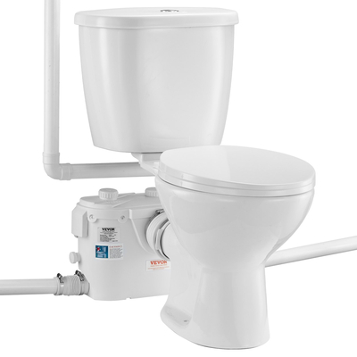 VEVOR Macerating Toilet System with 500W Pump Upflush Toilet For Underground