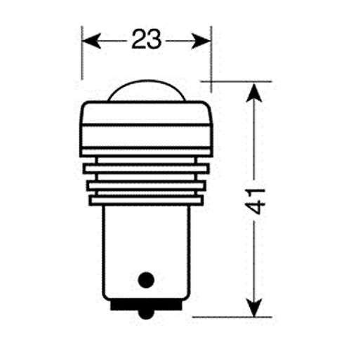 ΛΑΜΠΑΚΙ P21W 12V BA15s MEGA-LED5