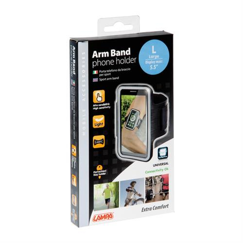 ΘΗΚΗ ΚΙΝΗΤΟΥ ΧΕΙΡΟΣ ARM BAND L ΜΑΧ 5,5 INCH ΜΑΥΡΗ ΜΕ ΕΛΑΣΤΙΚΟ ΙΜΑΝΤΑ ΚΑΙ VELCRO LAMPA - 1 ΤΕΜ.