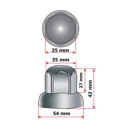 ΚΑΠΑΚΙΑ ΜΠΟΥΛΟΝΙΩΝ ΦΟΡΤΗΓΟΥ INOX 32mm 40ΤΕΜ.