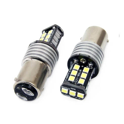 P21/5W 1157 12-24V 7.5W 6.000K 800lm LED CAN-BUS 15SMD 2835 ΑΜΙΟ -2ΤΕΜ