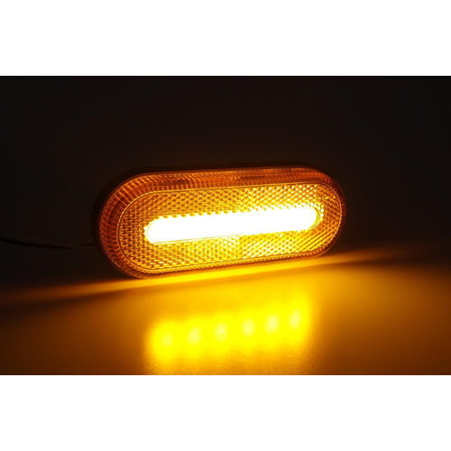 ΦΩΣ ΟΓΚΟΥ ΦΟΡΤΗΓΟΥ LED ΠΟΡΤΟΚΑΛΙ ΟΒΑΛ 10-30V 124x49x22mm ΑΔΙΑΒΡΟΧΟ OM-01-O AMIO 1ΤΕΜ.