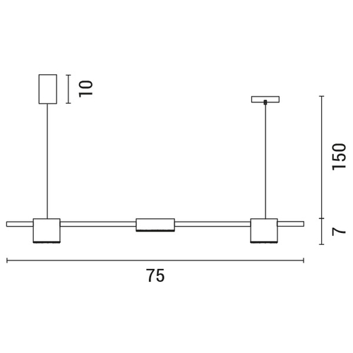 ARTE ILLUMINA ΦΩΤΙΣΤΙΚΟ ΚΡΕΜΑΣΤΟ 3ΦΩΤΟ LED 24W ΜΑΥΡΟ