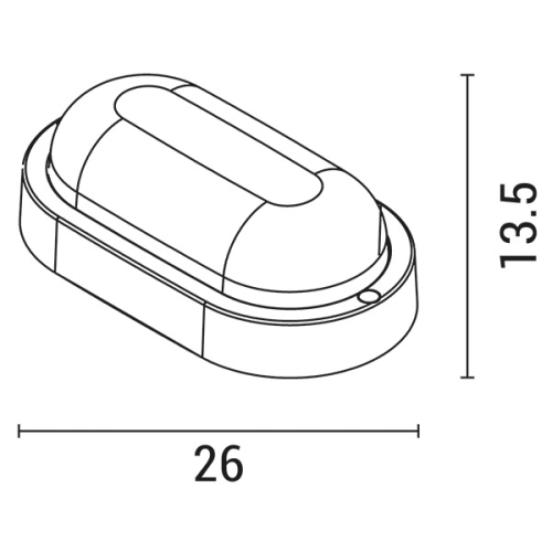 ΦΩΤΙΣΤΙΚΟ ΤΟΙΧΟΥ ΟΒΑΛ LED 18W 260x135x58 3000K IP54 ΛΕΥΚΗ PLUS