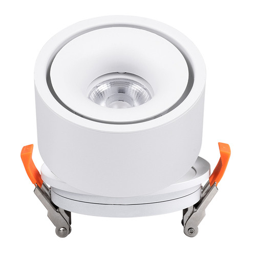 GloboStar® OMEGA-R 60294 Χωνευτό LED Spot Downlight TrimLess Φ10cm 12W 1560lm 36° AC 220-240V IP20 Φ10 x Υ8.2cm - Στρόγγυλο - Λευκό - Φυσικό Λευκό 4500K - Bridgelux COB - 5 Years Warranty