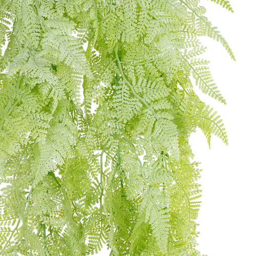 GloboStar® Artificial Garden HANGING FERN 20806 Τεχνητό Διακοσμητικό Κρεμαστό Φυτό Φτέρη Μ40 x Π20 x Υ88cm