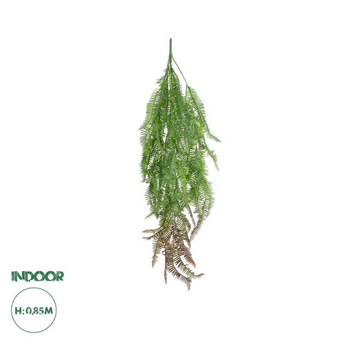 GloboStar® Artificial Garden HANGING FERN BRANCH 20834 Τεχνητό Διακοσμητικό Κρεμαστό κλαδί Φτέρης Μ30 x Π8 x Υ87cm