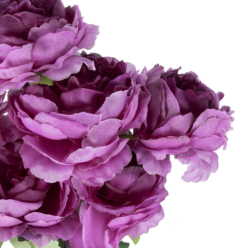 GloboStar® Artificial Garden  PURPLE PEONY FLOWER BRANCH 21080 Τεχνητό Διακοσμητικό Μπουκέτο Μώβ Παιώνιας Y45cm