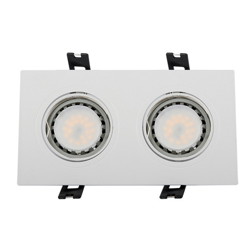 LED ΣΠΟΤ ΠΛΑΣΤΙΚΟ ΟΡΘΟΓΩΝΙΟ PAR 16 2X5.5W 4000-4300K ΛΕΥΚΟ