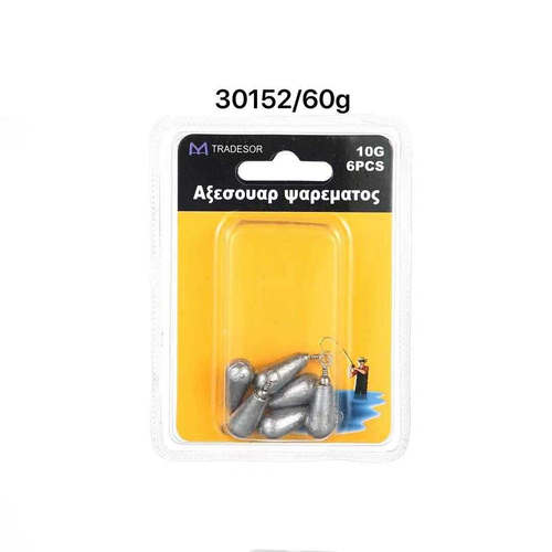 Βαρίδια αλιείας με στριφτάρι - 60g - 2pcs - 30152