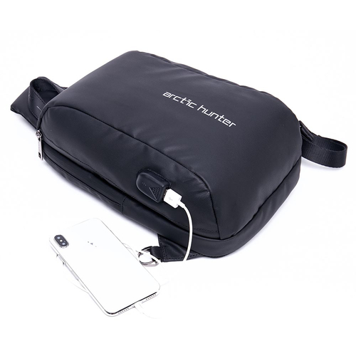 ARCTIC HUNTER τσάντα Crossbody XB-00081, USB, 6L, μαύρη