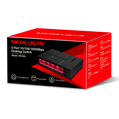 MERCUSYS Desktop Switch MS105G, 5x 10/100/1000 Mbps, Ver. 1