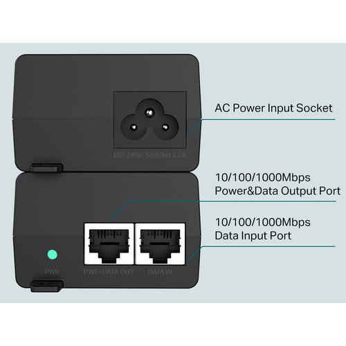 TP-LINK Gibagit PoE+ Injector TL-POE160S, 802.3af/at