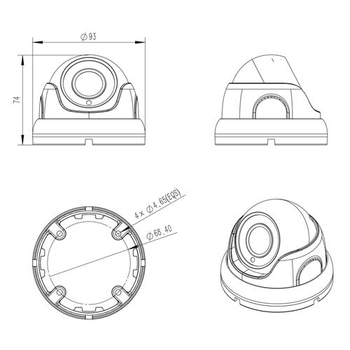 LONGSE υβριδική κάμερα LIRDBAHTC500FKE, 2.8mm, 5MP, IP67, IR 20m