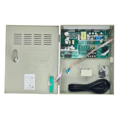 POWERTECH τροφοδοτικό CP1204-5A-B για CCTV, DC12V/5A, 4 κανάλια