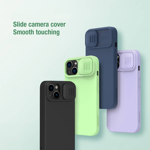 NILLKIN θήκη CamShield Silky Silicone για iPhone 15 Plus, μαύρη