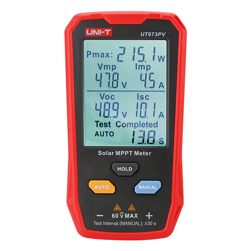 UNI-T tester φωτοβολταϊκών πάνελ UT673PV, 5~800W, 0~35A, 12~60V