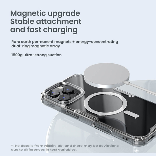 NILLKIN θήκη Nature TPU Pro Magnetic για iPhone 16 Pro, διάφανη-μπλε