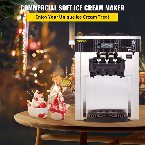 VEVOR Soft Ice Cream Machine 2200W Commercial Countertop Soft Ice Cream Machine 5,3 έως 7,4 γαλόνια ανά ώρα Παγωτομηχανή για εστιατόρια Μπαρ Καφετέριες Αρτοποιεία