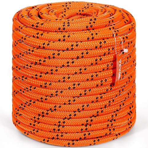 VEVOR Arborist Tree Climbing Rope Double Braid Polyester 3/4&quot; x 220&#039; 24-Strand